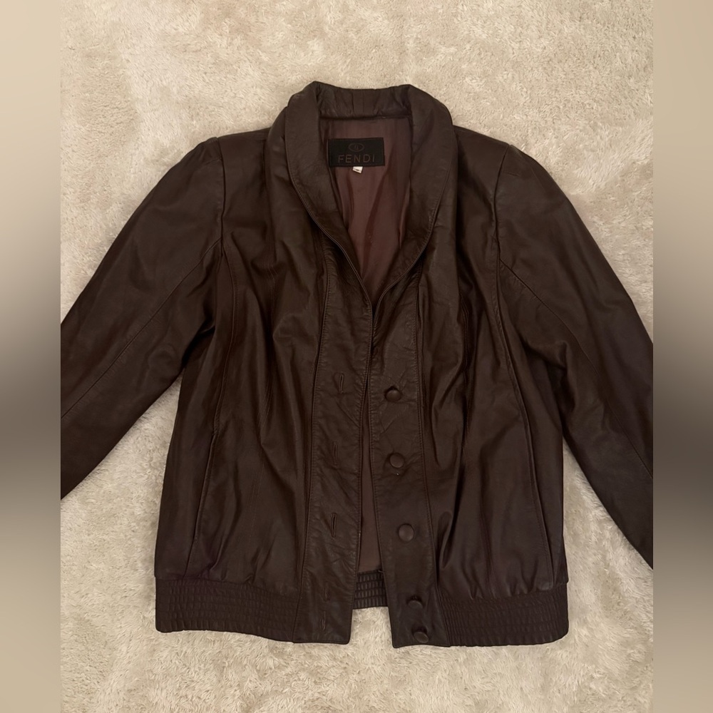 Vintage Fendi Leather Jacket Small/6
